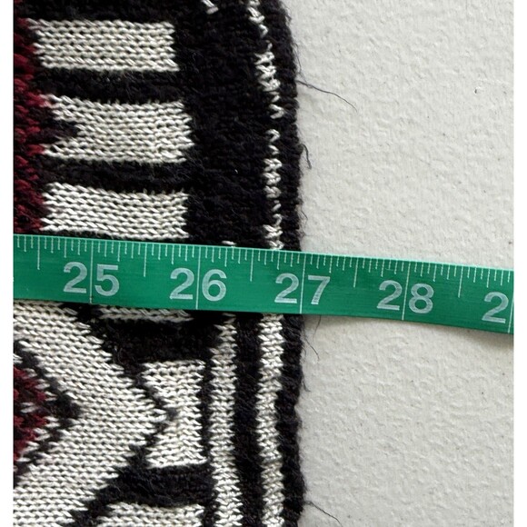 Women's Boho Tribal Aztec Knit Cardigan Sweater Open Front Draped Waterfall XS/S - Picture 8 of 8